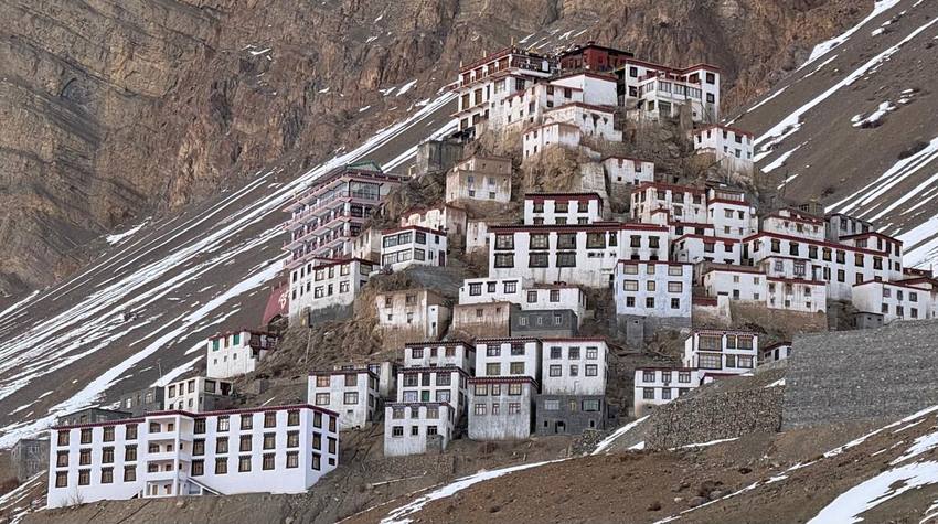 Key Monastery, stacked on the mountainside